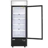 Frigos FG-MR-1D-G 27" Glass Door Merchandiser, Black, LED, Aluminum Interior
