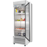 Frigos Commercial Reach in Freezer 27" Width Solid 1 Door 21 Cu Ft Frigos FG-FZ-1D with Aluminum Interior with 304 Stainless Steel Floor -  FG-FZ-1D