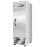 Frigos Commercial Reach in Freezer 27" Width Solid 1 Door 21 Cu Ft Frigos FG-FZ-1D with Aluminum Interior with 304 Stainless Steel Floor -  FG-FZ-1D