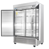 Frigos 54" Commercial Refrigerator, 2 Doors, 47 Cu Ft, Stainless Steel Floor