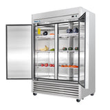 Frigos 54" Commercial Refrigerator, 2 Doors, 47 Cu Ft, Stainless Steel Floor
