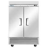 Frigos 54" Commercial Refrigerator, 2 Doors, 47 Cu Ft, Stainless Steel Floor