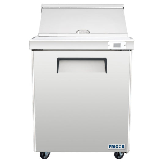 Frigos 29" Sandwich Prep Table Refrigerator, 1 Door, Stainless Steel Floor