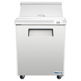 Frigos 29" Sandwich Prep Table Refrigerator, 1 Door, Stainless Steel Floor