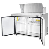 Frigos 48" Sandwich Prep Table Refrigerator, 2 Doors, Stainless Steel Floor - FG-SWPT-48