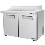 Frigos 48" Sandwich Prep Table Refrigerator, 2 Doors, Stainless Steel Floor - FG-SWPT-48