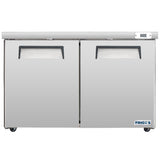 Frigos Commercial Undercounter Refrigerator 60" Width 2 Door Frigos FG-UCRF-60 with Aluminum Interior with 304 Stainless Steel Floor  - FG-UCRF-60