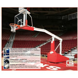 Gared Sports Pro S Spring-Lift Portable Basketball Hoop, 8' Boom – 9616