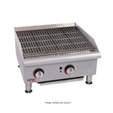 APW Wyott GCB-24S 24" Countertop Gas Charbroiler - 60,000 BTU - AWGCB24I