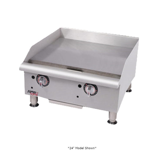 APW Wyott GGM-36S 36" Gas Countertop Champion Griddle with Manual Controls - AWGGM36I