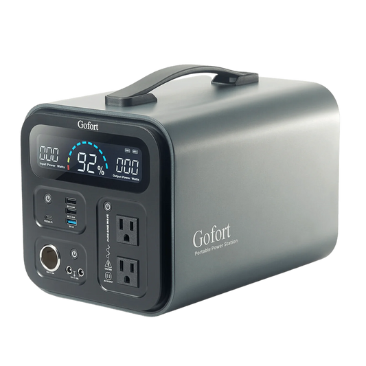 GoFort 1100Wh Portable Power Station 1200W Peak 2000W Solar Generator With 110V AC Outlets QC3.0 & Type C 45W Backup Battery Pack New - UA1100