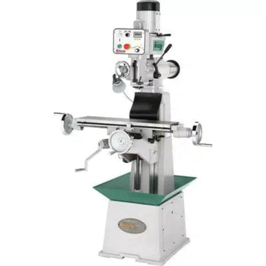 U.S Industrial Grizzly Industrial 8" x 30" 1-1/2 HP Variable-Speed Knee Mill with Ram Head