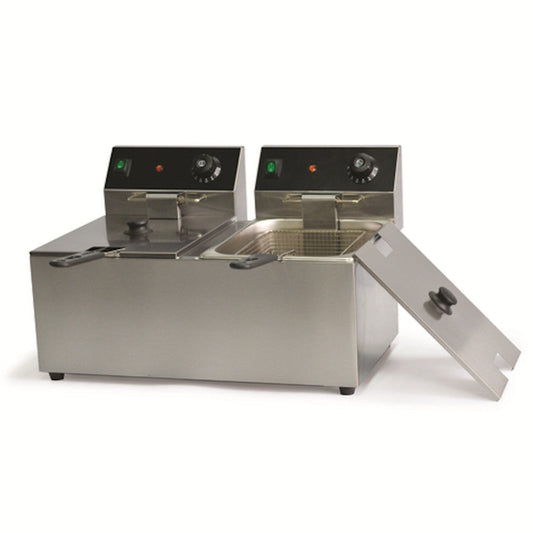 Nemco  Global Solutions by Nemco GS1612 Split Pot Deep Fryer - GSGS1612