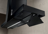 Elica - HAIKU ISLAND - Iconic - 47 1/8" W x 12 7/8" D x  3 1/8" H, Ultra Translucent Black Glass - Island Hoods | EHI648BL
