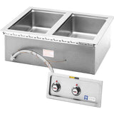 APW Wyott HFW-2D Electric Drop-In Hot Food Well Unit with Drain - AWHFW2D