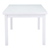 70.5" x 39.5" x 29.5" White, Tempered Glass, Aluminum, Dining Table - 364685
