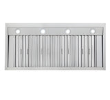 Kucht Professional 48" Wall Mount Range Hood 1,200 CFM in Black - KRH4815-K