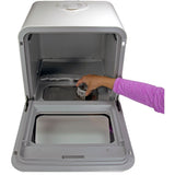 Magic Chef - 3-Place Setting Coutertop Dishwasher, 5 Programs, Built-In Water Tank - MCSCD3W