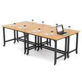 Tangkula Mobile Computer Desk, Simple Style Rolling Home Office Desk Study Table Writing Desk - CB10481NA
