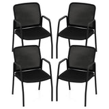 Tangkula Conference Chairs, Office Guest Chairs with Ergonomic Mesh Backrest - 3*CB10600DK-2