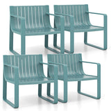 Tangkula Patio Chairs Set of 2/4 - 2*NP11948WH-2
