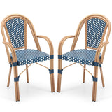 Tangkula Outdoor French Bistro Chairs Set of 2/4