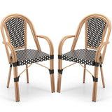 Tangkula Outdoor French Bistro Chairs Set of 2/4