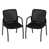 Tangkula Conference Chairs, Office Guest Chairs with Ergonomic Mesh Backrest - 3*CB10600DK-2