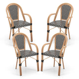 Tangkula Outdoor French Bistro Chairs Set of 2/4