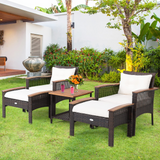 Tangkula 5 Pieces Wicker Patio Furniture Set - HW69537+