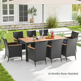 Tangkula 9 PCS Patio Dining Set for 8 - HW73185NY+