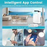 Tangkula Smart Portable Air Conditioner & Heater 13000 BTU, 4-in-1 Stand up AC Unit - FP10269US-WH