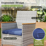 Tangkula 9 Pieces Patio PE Wicker Dining Set - HW73183NY+