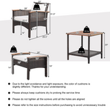 Tangkula 5 Pieces Wicker Patio Furniture Set - HW69537+