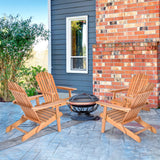 Tangkula Folding Adirondack Chair,  Lounger Chair for Patio Porch Deck Poolside and Backyard - HW63703