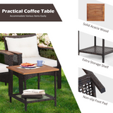 Tangkula 5 Pieces Wicker Patio Furniture Set - HW69537+