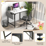 Tangkula Conference Table Set of 1/2/4/6, Modern Boardroom Desk with Storage Bag, Head phone Hook - JV11275US-CF