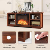 Tangkula Fireplace TV Stand for 75 Inches TV - HV10501CF+FP10378US