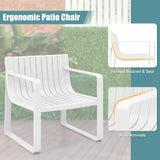 Tangkula Patio Chairs Set of 2/4 - 2*NP11948WH-2