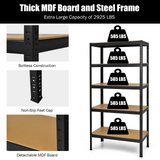 Tangkula 72" Storage Shelves, Heavy Duty Steel Frame 5-Tier Garage Shelf - TL35258SL