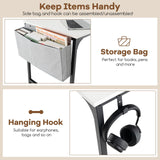 Tangkula Conference Table Set of 1/2/4/6, Modern Boardroom Desk with Storage Bag, Head phone Hook - JV11275US-CF