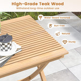 Tangkula Patio Bistro Table Chair Set - JV11352+2*JV11366