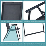 Tangkula 5 Pieces Patio Dining Set, No Assembly Required, Outdoor Dining Furniture with 4 Armchairs & 1 Dining Table - NP10070WL-GR