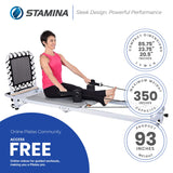 Stamina Products AeroPilates Precision Series Reformer Machine for Home Exercise Workouts, White -226529