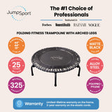 JumpSport 550f PRO Indoor Lightweight 44 Inch Folding Fitness Trampoline, Black - 168419