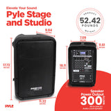 Pyle Stage and Studio 8 Inch Bluetooth PA Loud Speaker and 8 Channel Audio Mixer - 211818