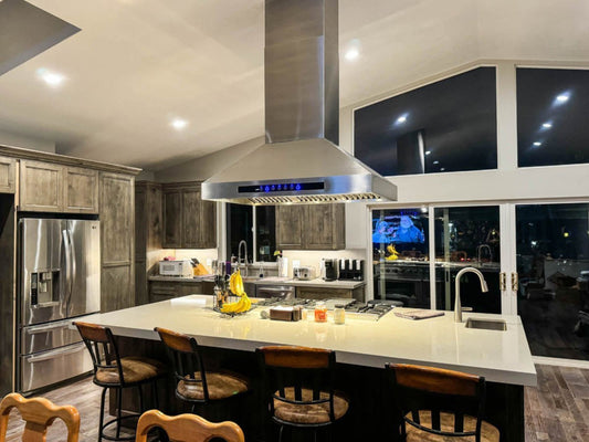 Proline PLJI 102 Island Range Hood – 1200 CFM, Stainless Steel, Outdoor Rated