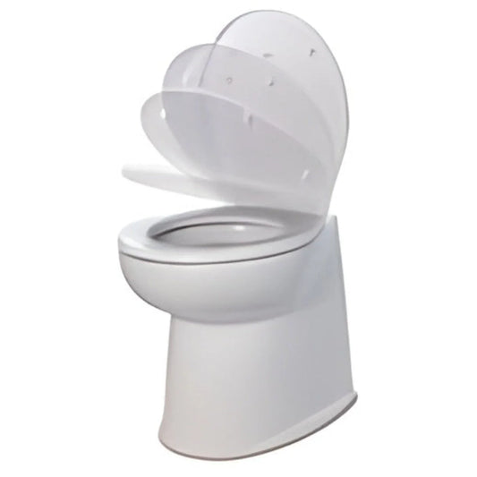 Jabsco 17 Deluxe Flush Fresh Water Electric Toilet w/Soft Close Lid - 12V - 58040-3012
