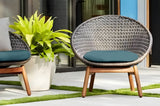 Jensen Outdoor Nest Chair with Premier Lagoon Seat Pad - 12029524