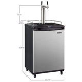 24" Wide Kombucha Tap Stainless Steel Commercial Kegerator - KOM163S-1NK
